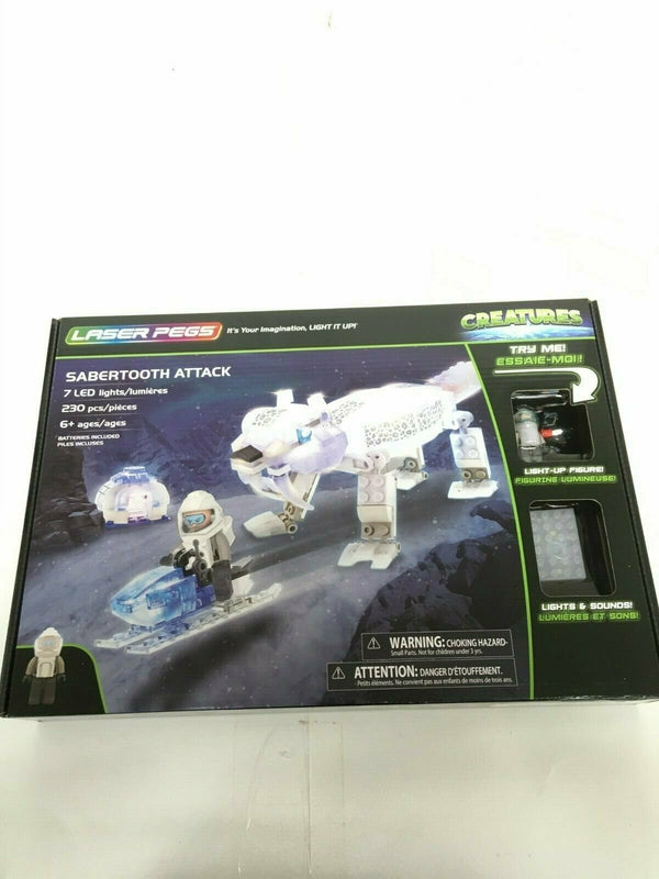 Laser Pegs Saber-Tooth Attack Light-Up Construction Building Set