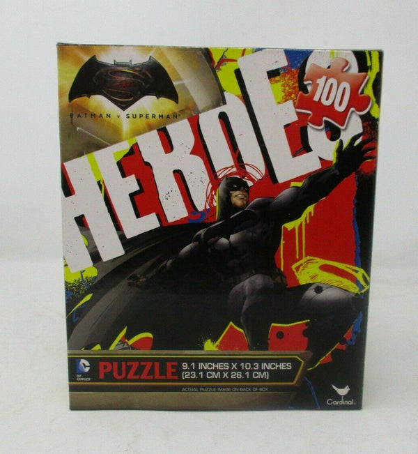 Cardinal Batman v Superman 100-Piece Jigsaw Puzzle 9.1x10.3in