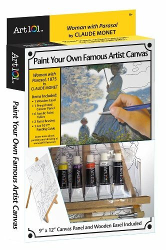 Art 101 Woman with Parasol Canvas Painting Kit — Monet Edition