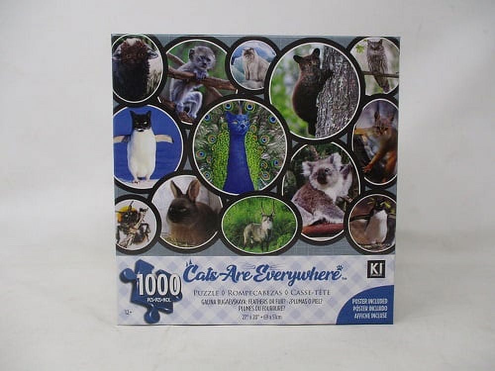KI Puzzles Cats Are Everywhere Peacock-Cat 100 Piece