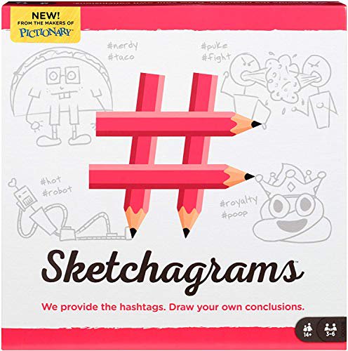 Sketchagrams Party Drawing Game – Hashtag Caption Game Night Fun