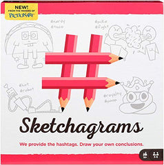 Sketchagrams Party Drawing Game – Hashtag Caption Game Night Fun