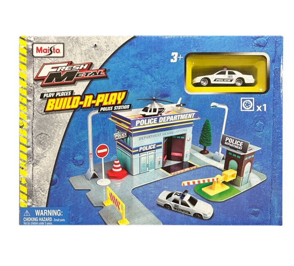 Maisto Fresh Metal Build-n-Play Police Station Playset