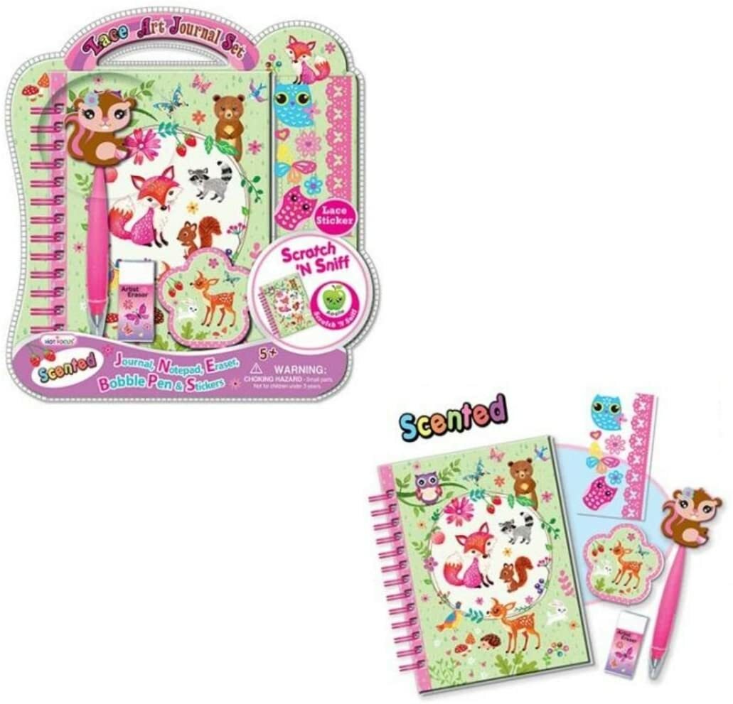 Hot Focus Flower Critters Lace Art Journal for Kids