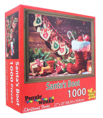 Puzzle Works Santa's Boot 1000-Piece Jigsaw Puzzle | 27" x 20"