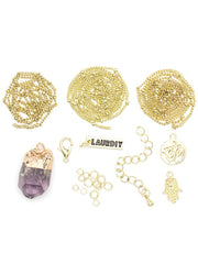 LaurDIY Mini Layered Necklace Kit – Purple DIY Jewelry Set