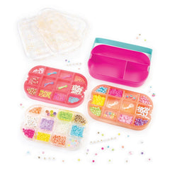 Make It Real Beads 2-Go! DIY Jewelry Set, 1381pc Bento Travel Case