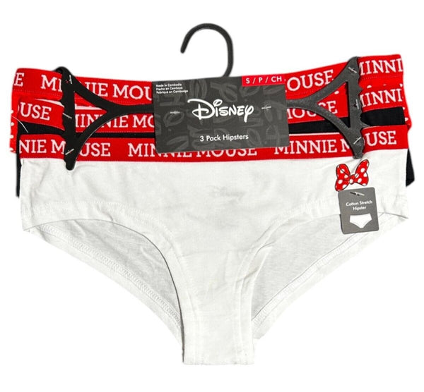 Minnie Mouse Hipster Underwear 3-Pack | Girls Size Small