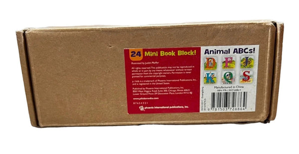 Phoenix International Animal ABCs 24 Mini Board Book Block Set