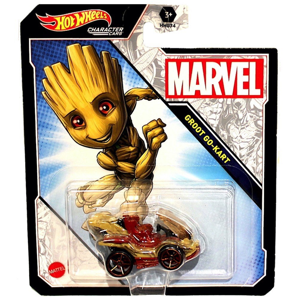 Hot Wheels Marvel Groot Go-Kart Character Car 1:64 Scale Die-Cast