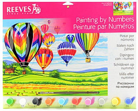 Hot Air Balloons Paint By Number Kit – 12x16 Canvas Art Set