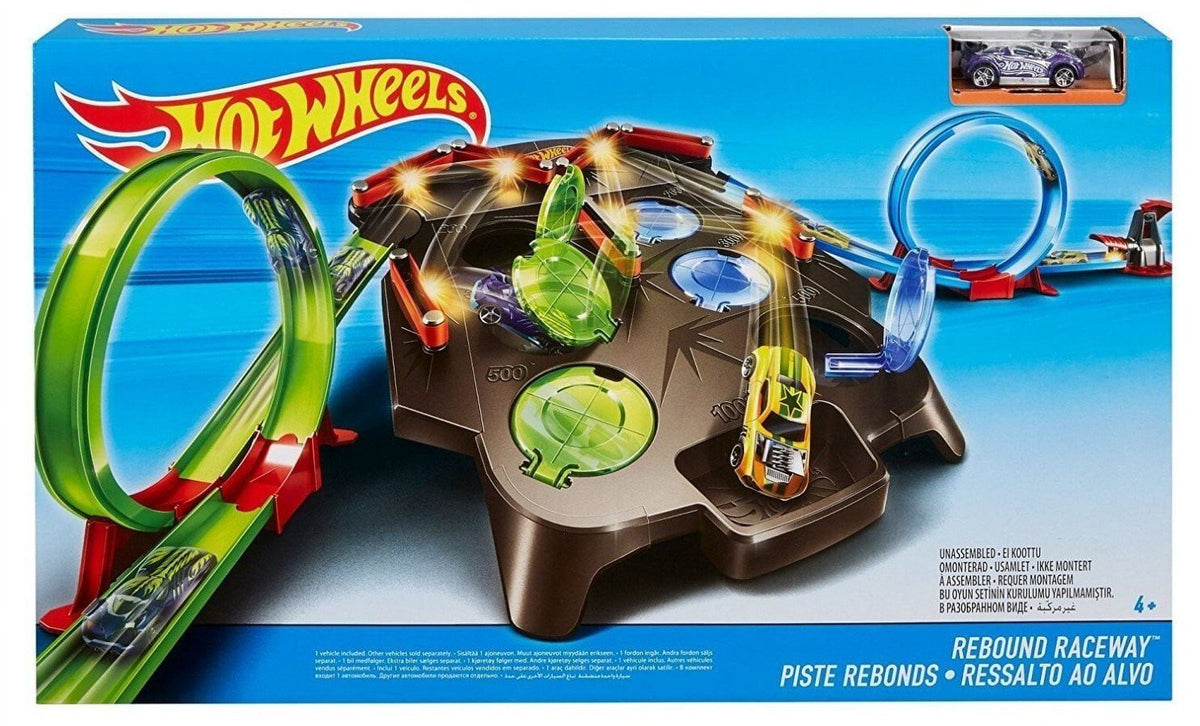Hot Wheels Rebound Raceway Play Set by Mattel – 2-Player Launch & Target Game