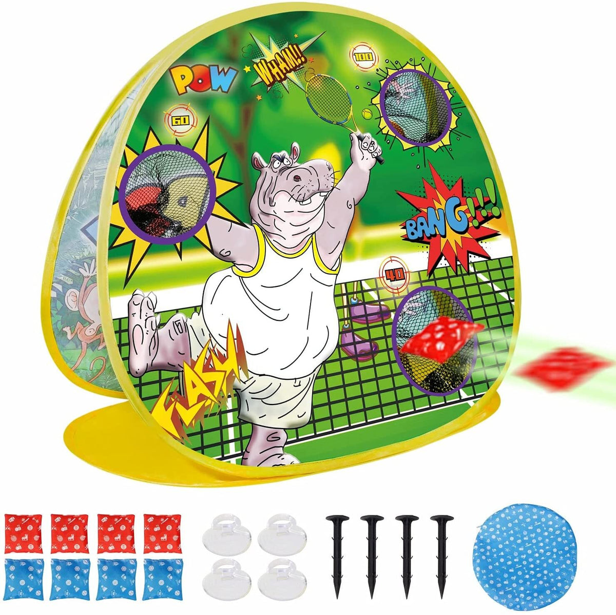 BEEFHN 2-in-1 Kids Bean Bag Toss & Cornhole Board Game