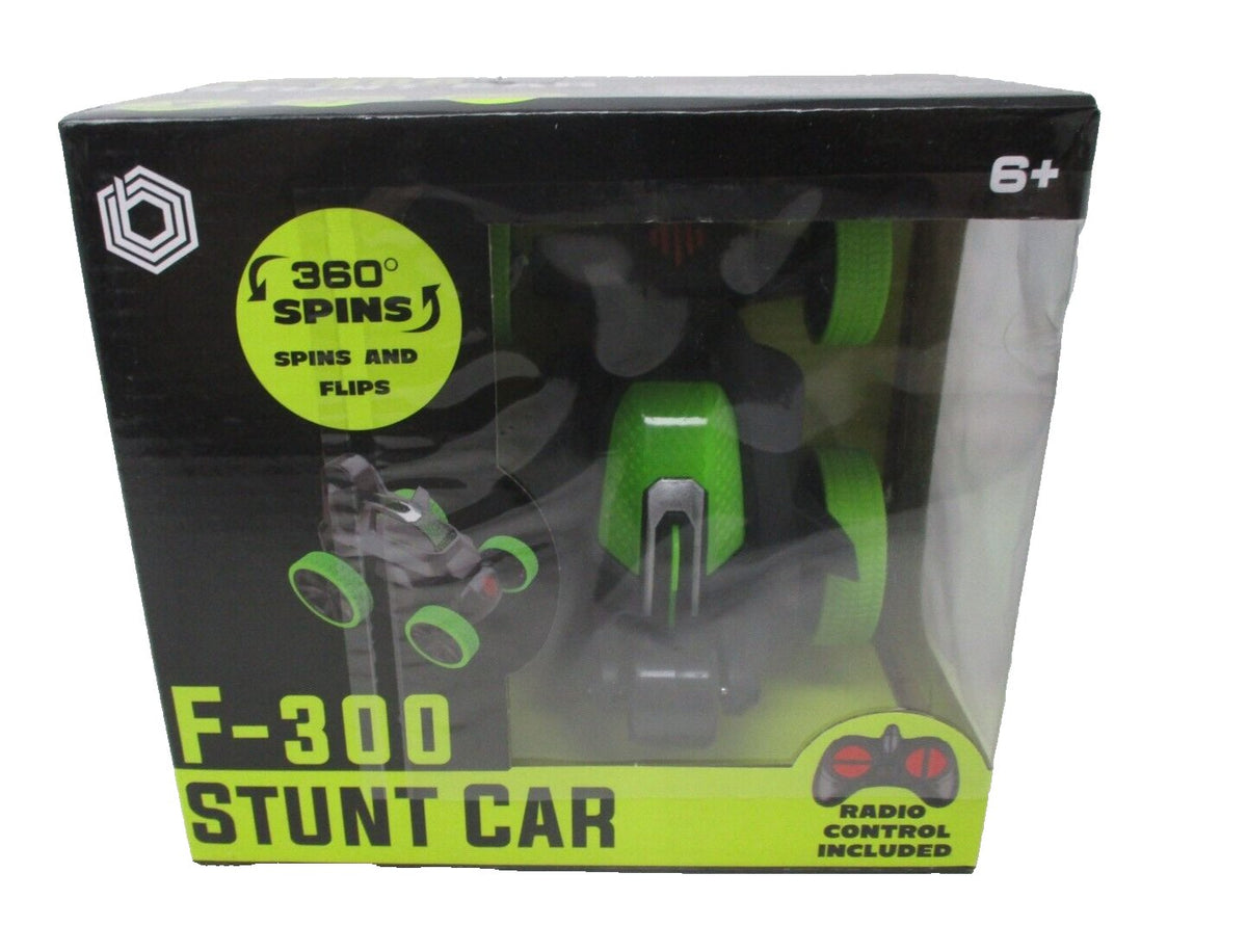 Braha F-300 Remote Control Stunt Car – Green | 360° Spin RC