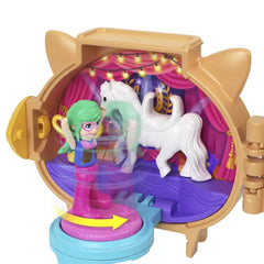 Polly Pocket Cuddly Toys Horse Compact Playset with Micro Doll
