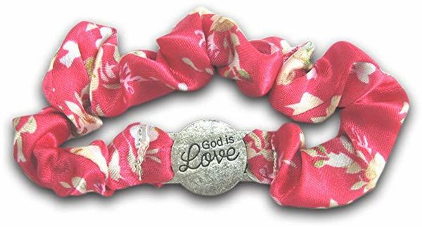 Kerusso Love Pink & White Scrunch Bracelet – Christian Faith Jewelry