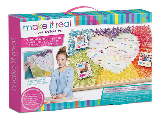 Make It Real I Heart Home USA Map Memory Board Craft Kit
