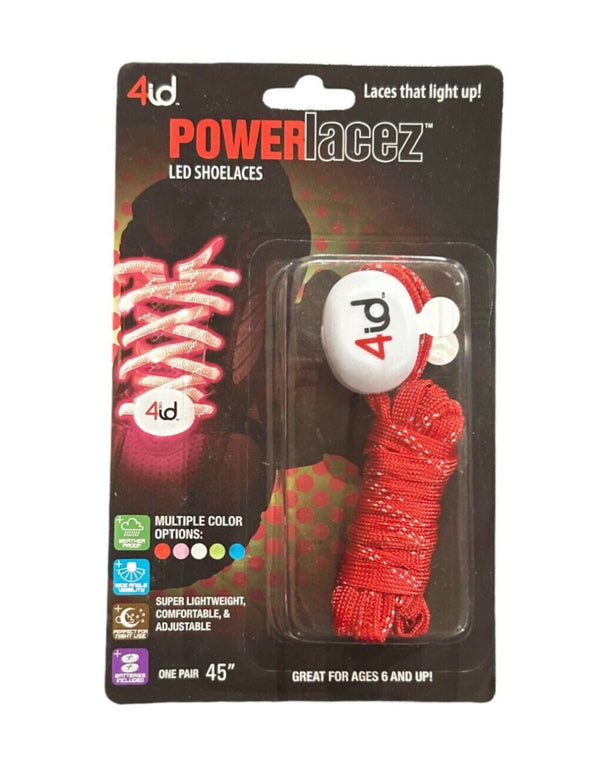 4ID Power Lacez LED Light-Up Shoelaces – Red