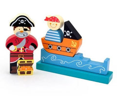 Edushape Pirate Magna Blocks – Magnetic Wooden Building Set