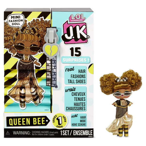 LOL Surprise JK Queen Bee Mini Fashion Doll – 15 Surprises