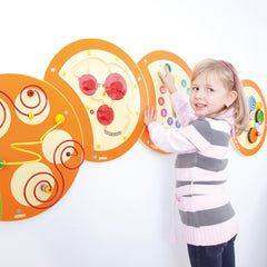 Hape Beleduc Caterpillar Clock Wall Panel – Kids Time Learning Toy