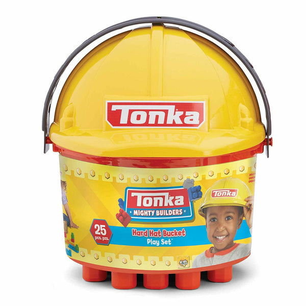 Tonka 25-Piece Mighty Builders Blocks Set Yellow Hard Hat