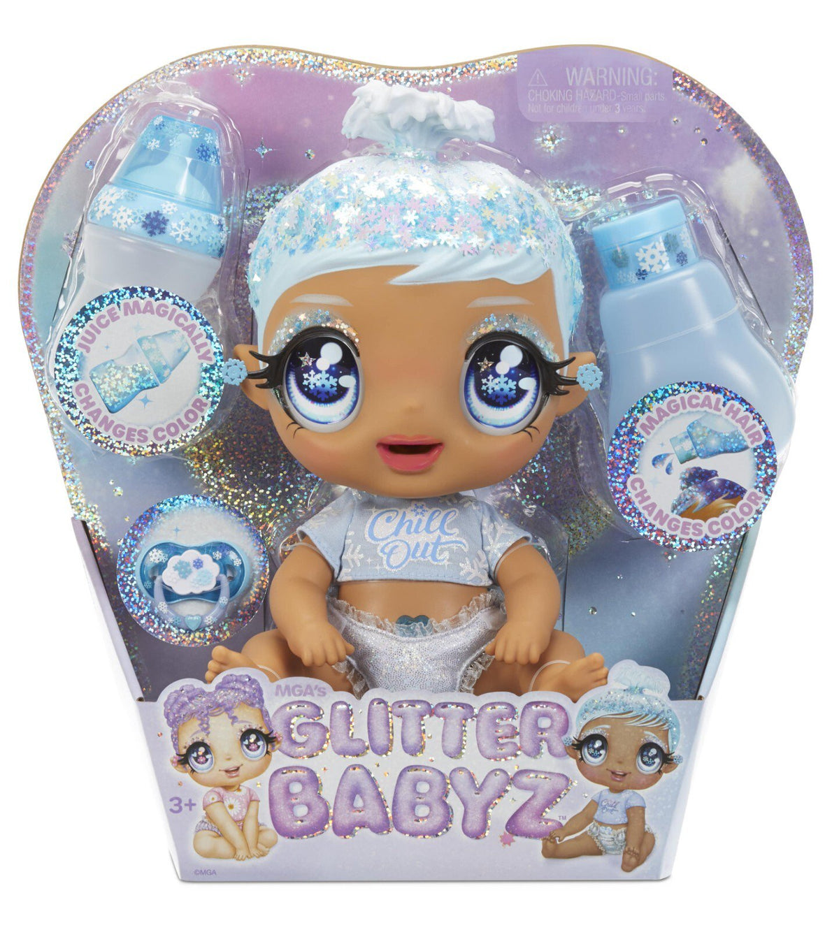 MGA Glitter Babyz January Snowflake Baby Doll – 3 Color Changes
