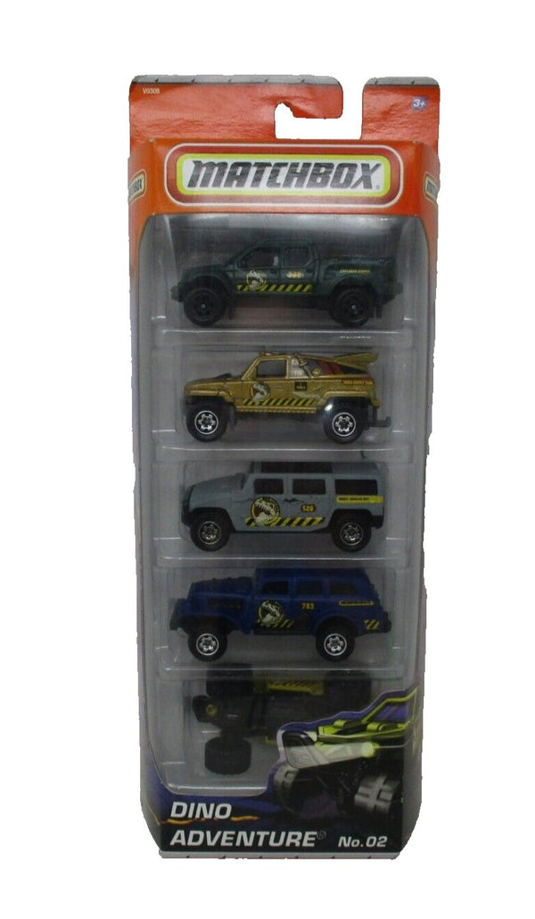 Matchbox Dino Adventure No. 02 Die-Cast Cars 5-Pack