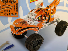 Hot Wheels Monster Trucks Build & Customize Metal Construction Kit, 2 Truck Set (Tiger Shark & Demo Derby), DIY Assembly Toy, Ages 6+