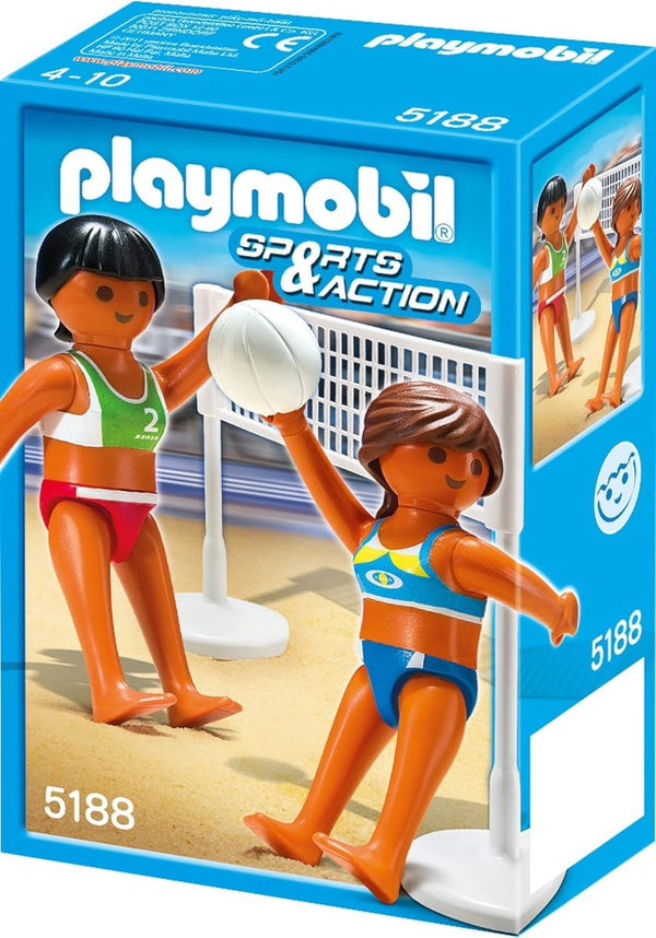 Playmobil Beach Volleyball Set with Net & 2 Athletes