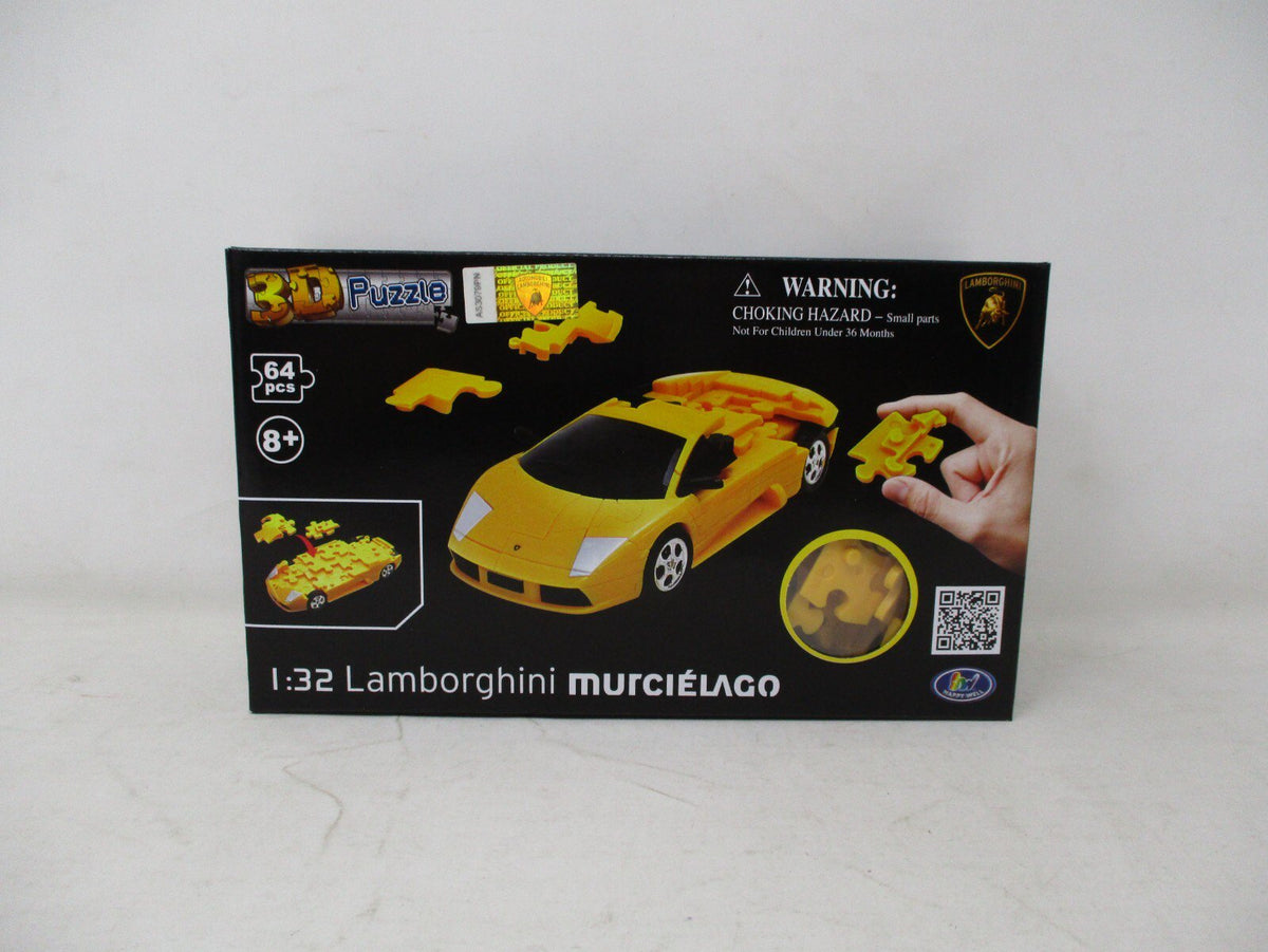 Happy Well 3D Puzzle Lamborghini Murcielago 1:32 Scale – Yellow