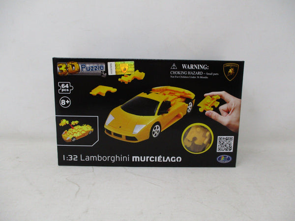 Happy Well 3D Puzzle Lamborghini Murcielago 1:32 Scale – Yellow