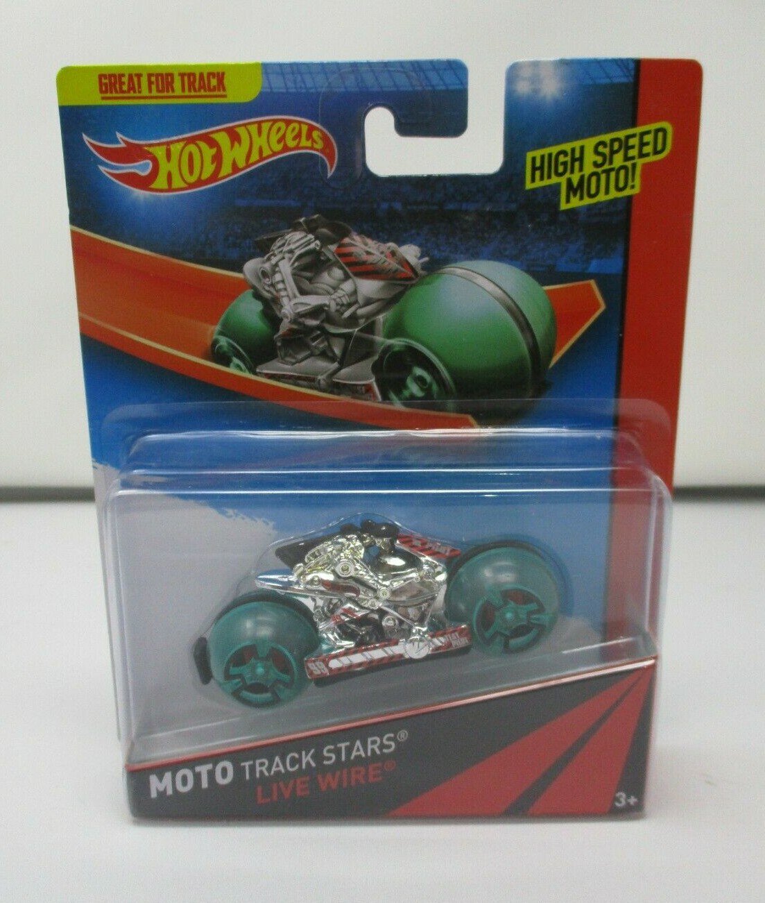Hot Wheels Moto Track Stars Live Wire Die-Cast Motorcycle Toy
