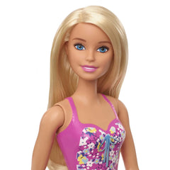 Barbie Beach Doll – Blonde Hair & Floral Swimsuit
