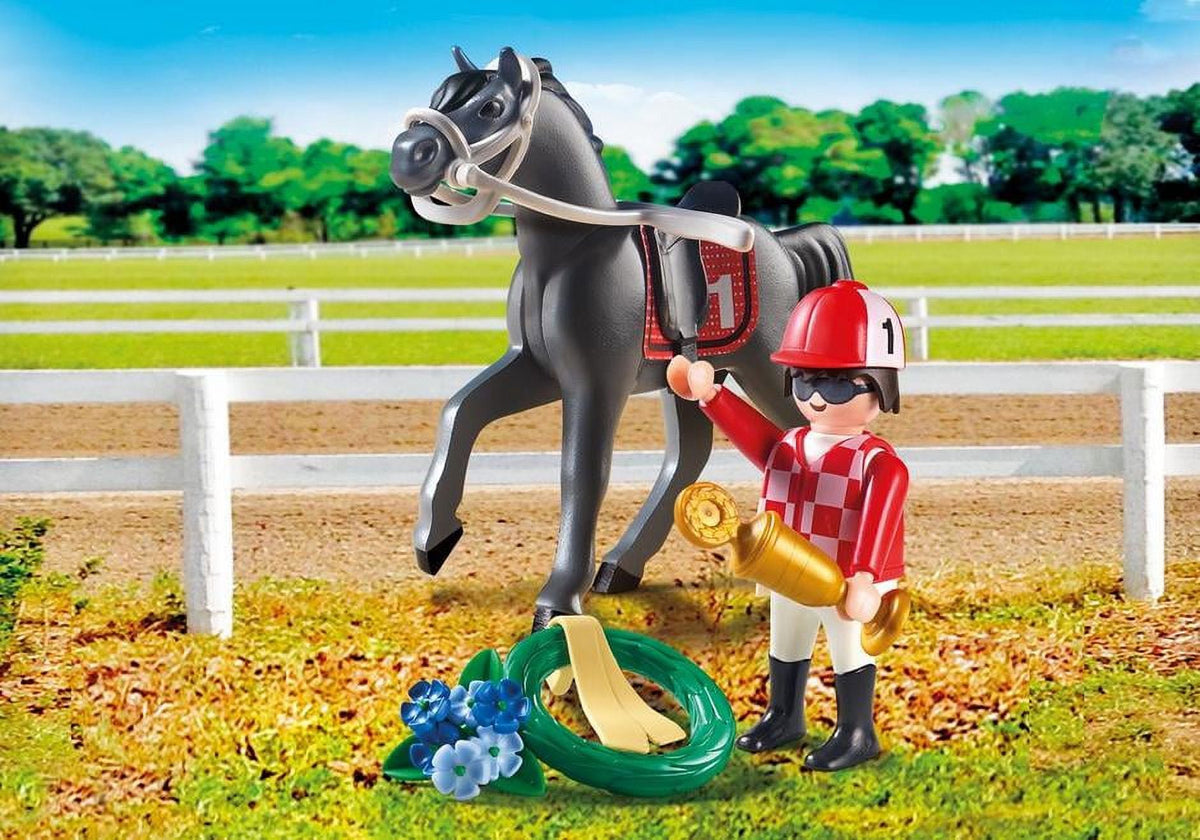 Playmobil Jockey Figure | Horse Racing Collectible Play Set