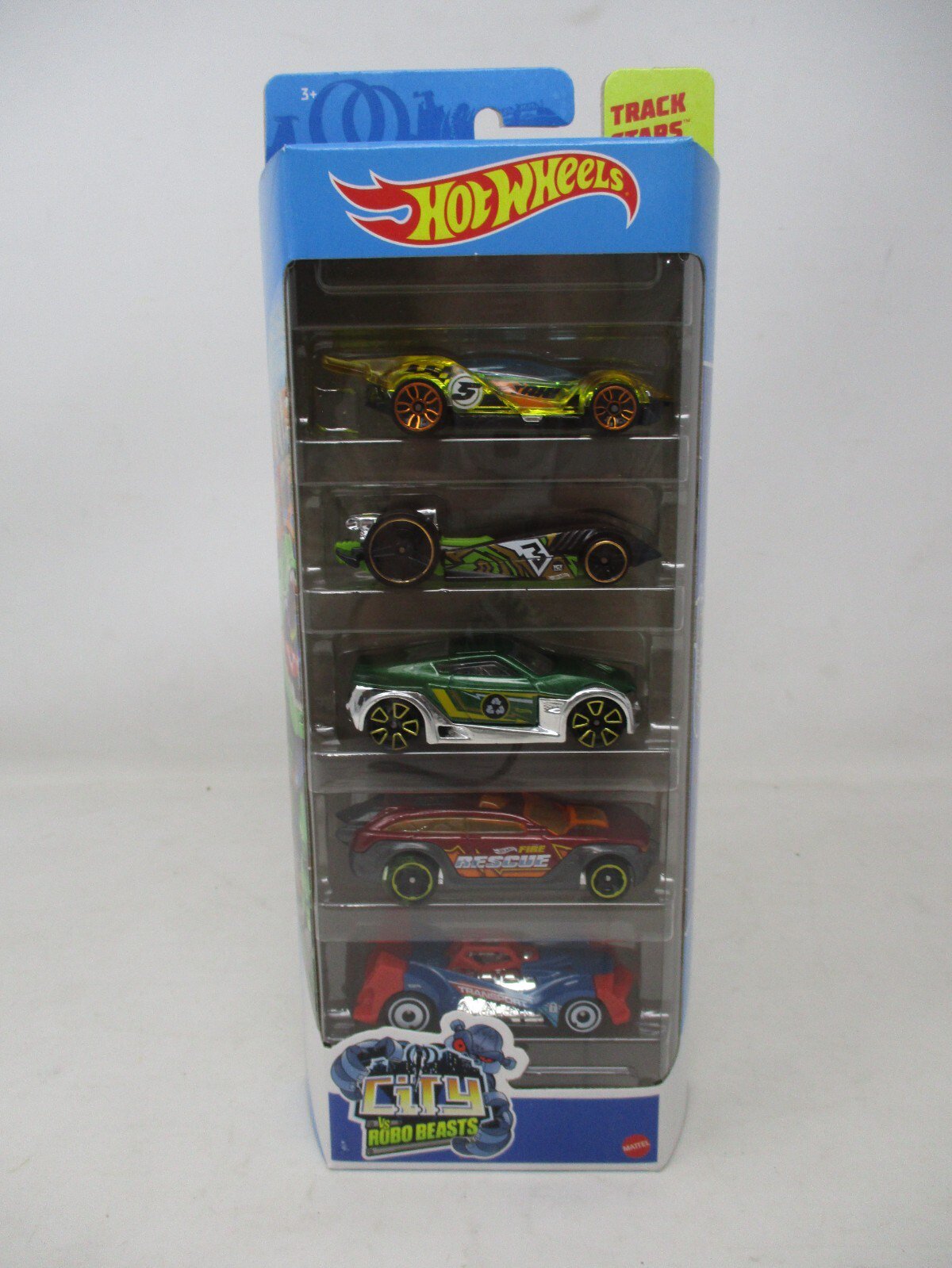 Hot Wheels City vs Robo Beasts 5-Pack Die-Cast Cars by Mattel