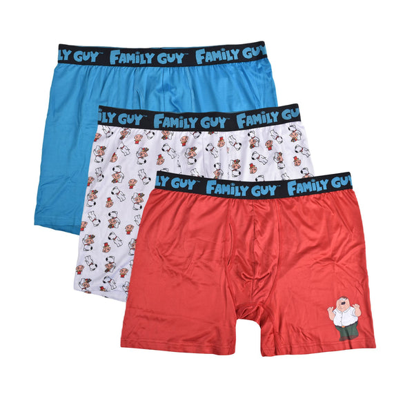 Briefly Stated Family Guy Men's Boxer Briefs 3-Pack