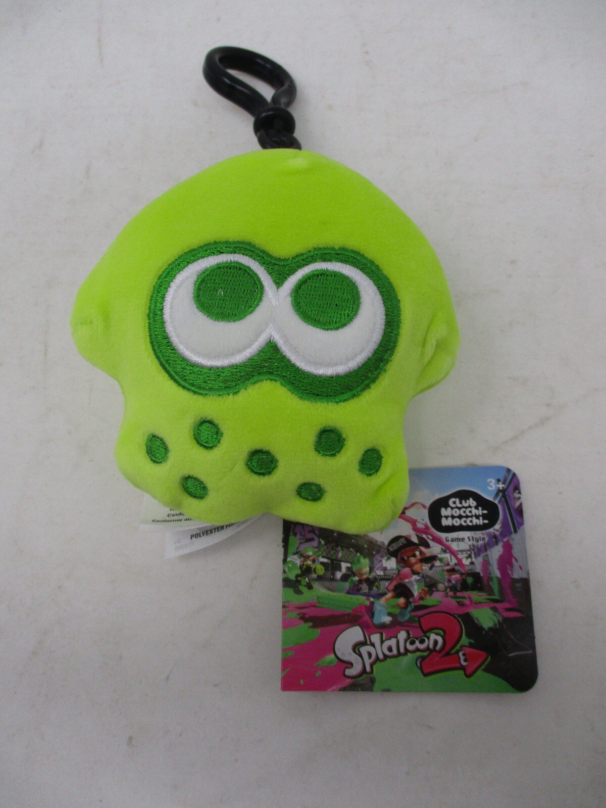 TOMY Club Mocchi-Mocchi- Splatoon Clip-On Plush Toy – Neon Yellow