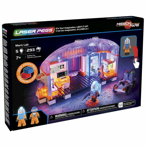 Laser Pegs Mars Lab – Light-Up Building Set for Kids