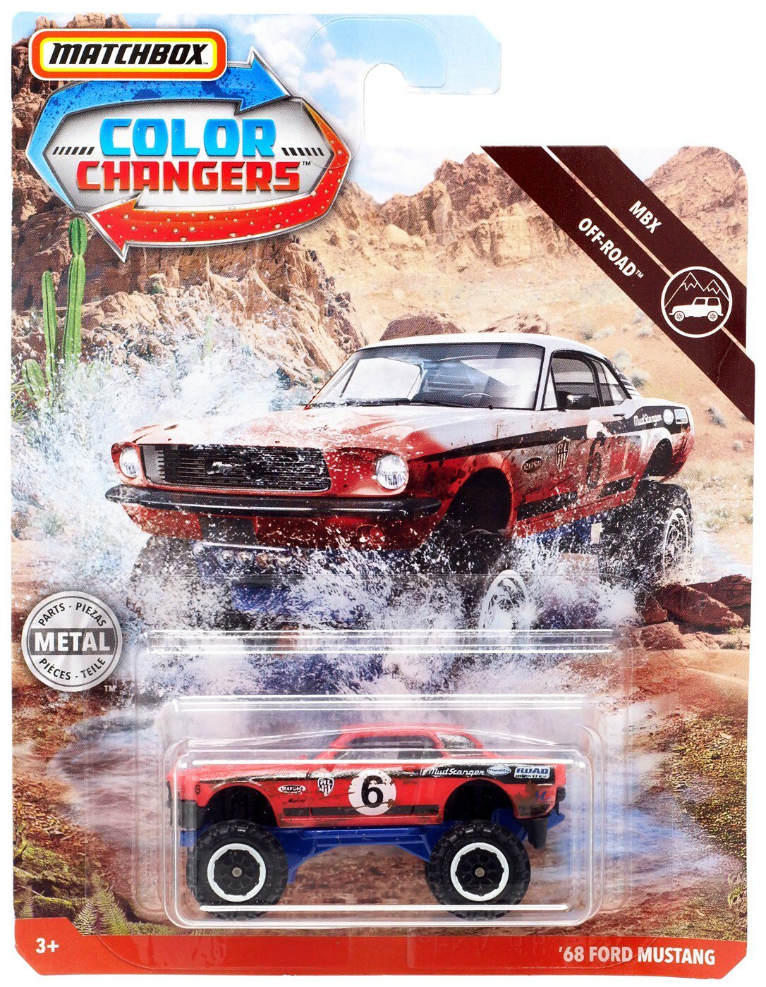 Matchbox '68 Ford Mustang Off-Road Diecast | Color-Changing
