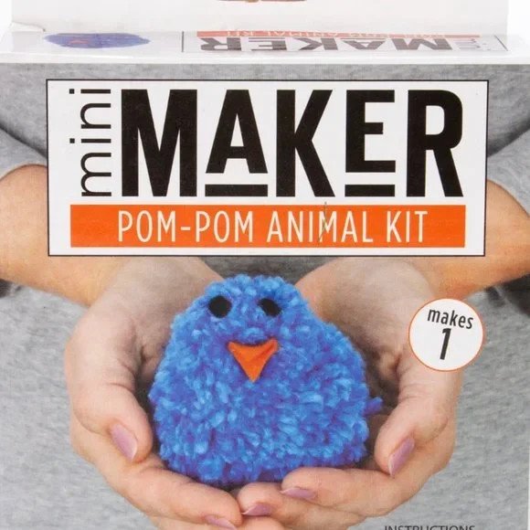 Leisure Arts Mini-Maker Pom Pom Blue Bird Craft Kit