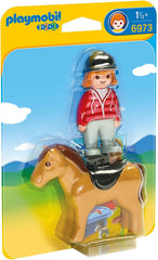 PLAYMOBIL 1.2.3 Equestrian with Horse Toddler Set