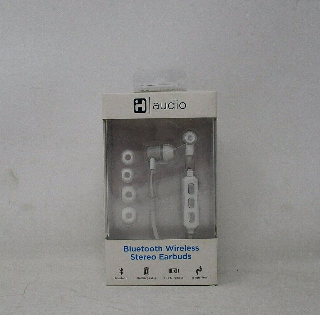 iHome H Audio Bluetooth Wireless Stereo Earbuds – White