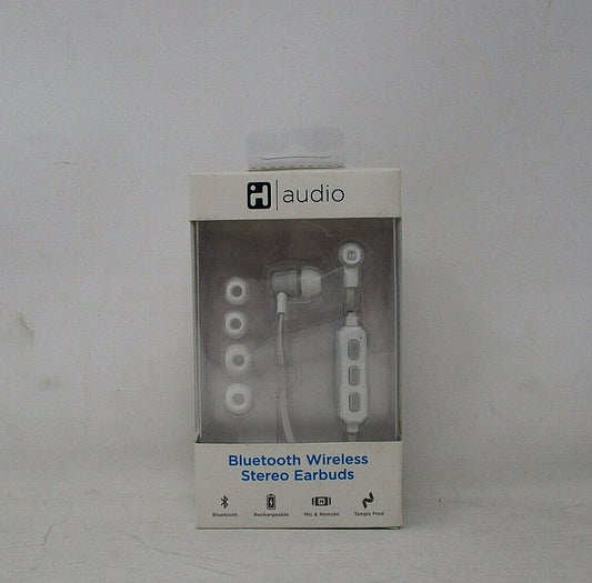 iHome H Audio Bluetooth Wireless Stereo Earbuds – White