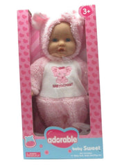 Adorable 13" Baby Doll – Pink Elephant Outfit, Ages 3+