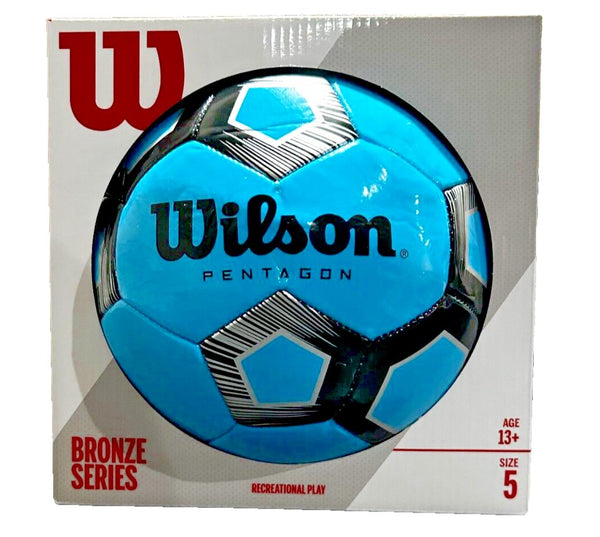 Wilson Pentagon Soccer Ball – Size 5 in Blue