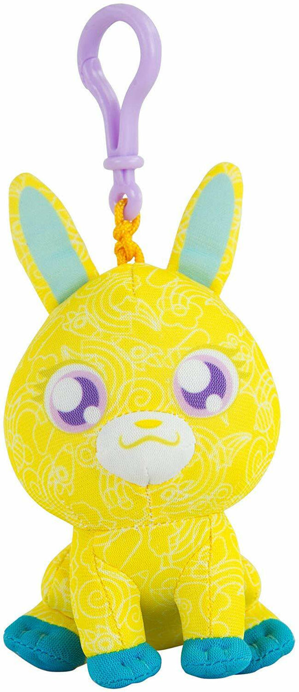 Doodle Bear Clip-On Plush Toy with Washable Marker – Yellow Bunny