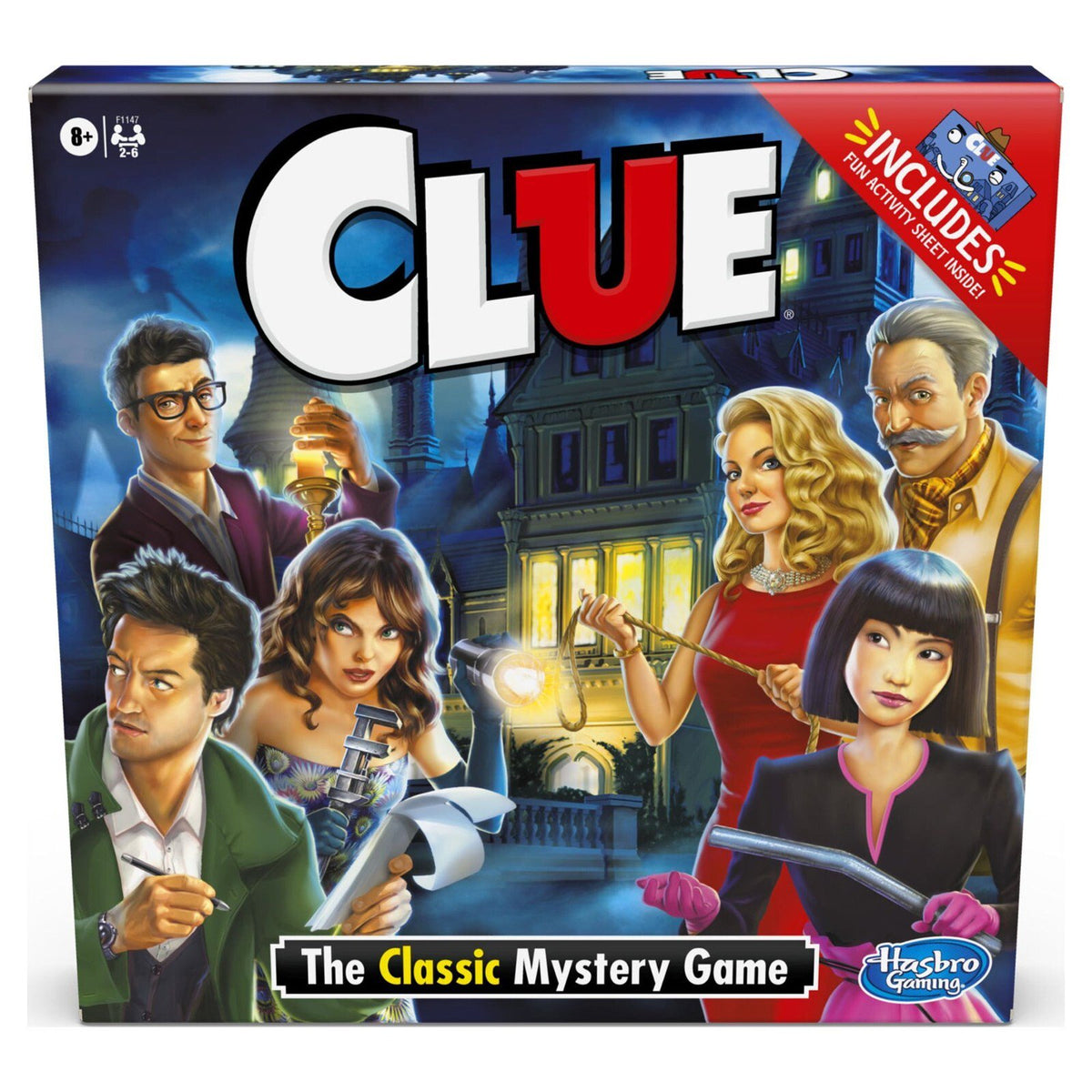 Hasbro Clue Classic Mystery Board Game with Activity Sheet