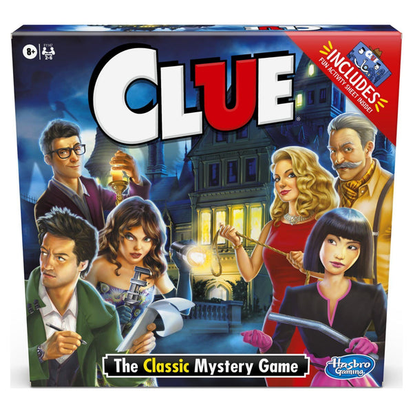 Hasbro Clue Classic Mystery Board Game with Activity Sheet
