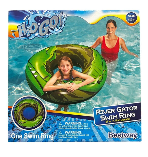 H2OGO! River Gator 48" Inflatable Ride-On Swim Tube